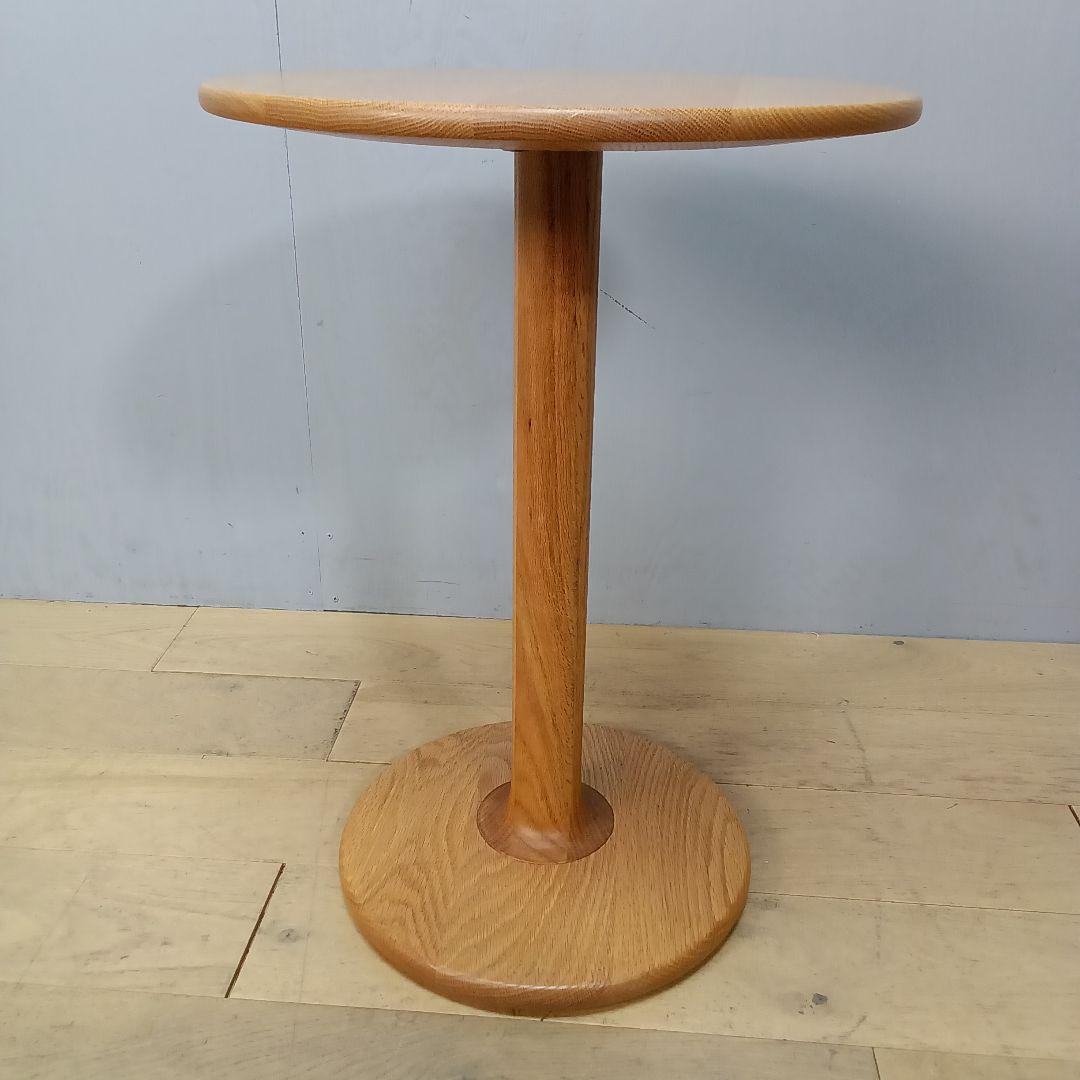 タイオウ サイドテーブル　木製 丸型 W38D38H53 ③