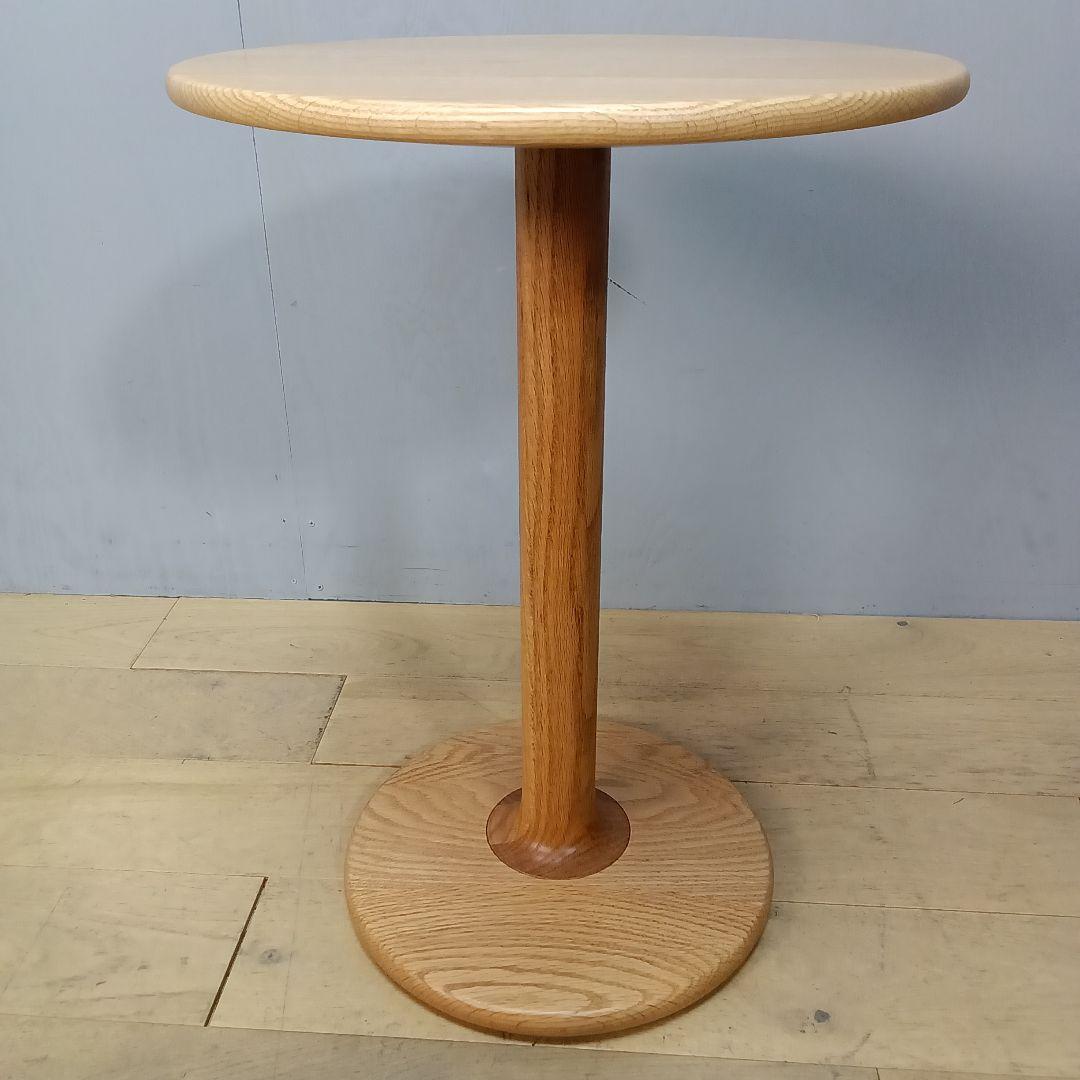 タイオウ サイドテーブル　木製 丸型 W38D38H53 ③