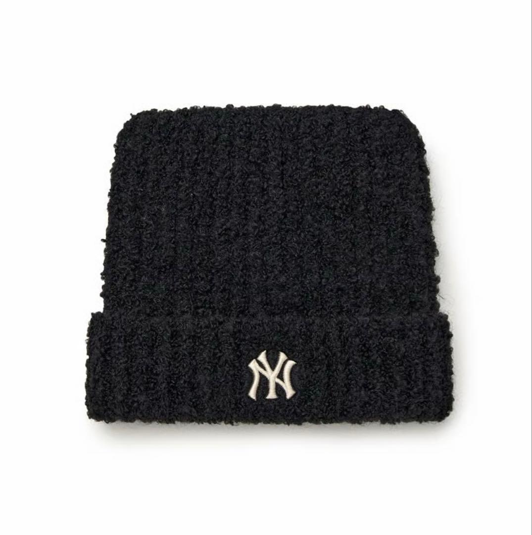 MLB 韓国限定　韓国　人気　aespa エスパ　カリナ　猫耳　ニット帽　黒