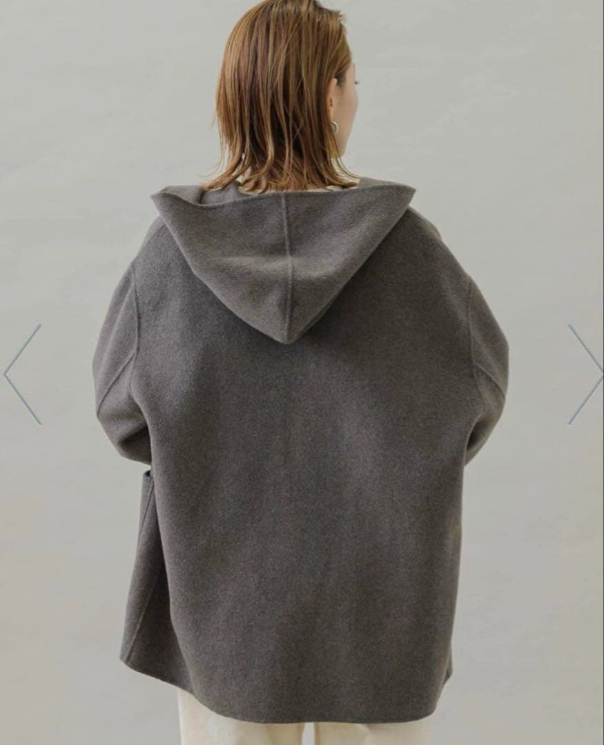 ウールリバーフードミディコート