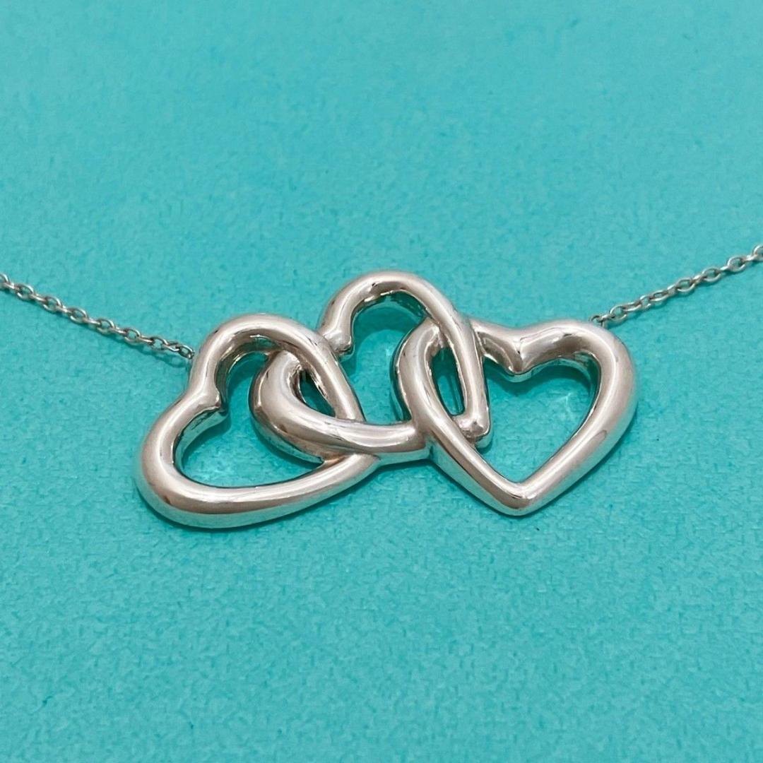 TIFFANティファニー ネックレス　トリプルハート オープンハート SV925