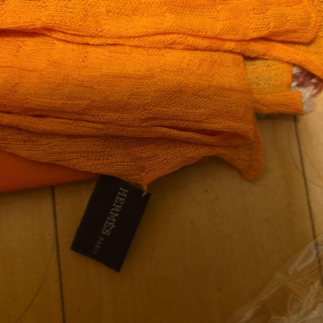 タイム激安お買得❗目を惹くエルメス象徴色❗大判ストールラグジュアリーH総柄