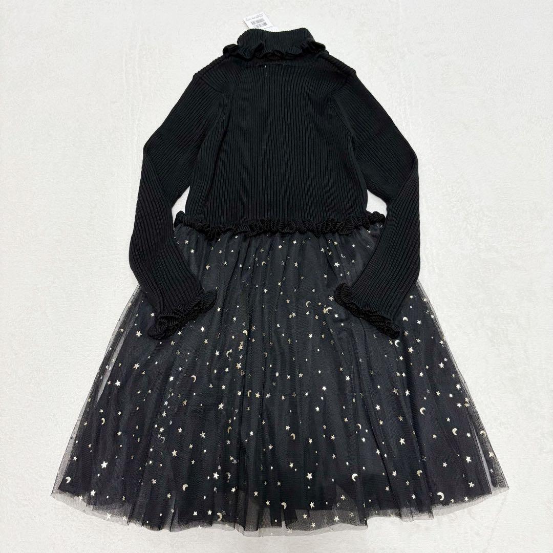 【新品】ケイトスペード トドラー スターダストドッキングワンピース ニット 黒
