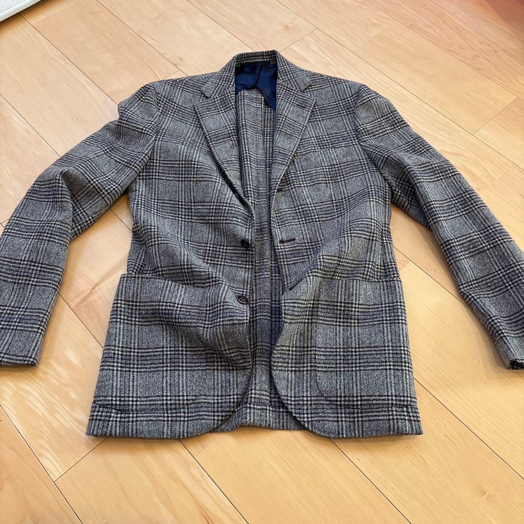 チェック柄 テーラードジャケット