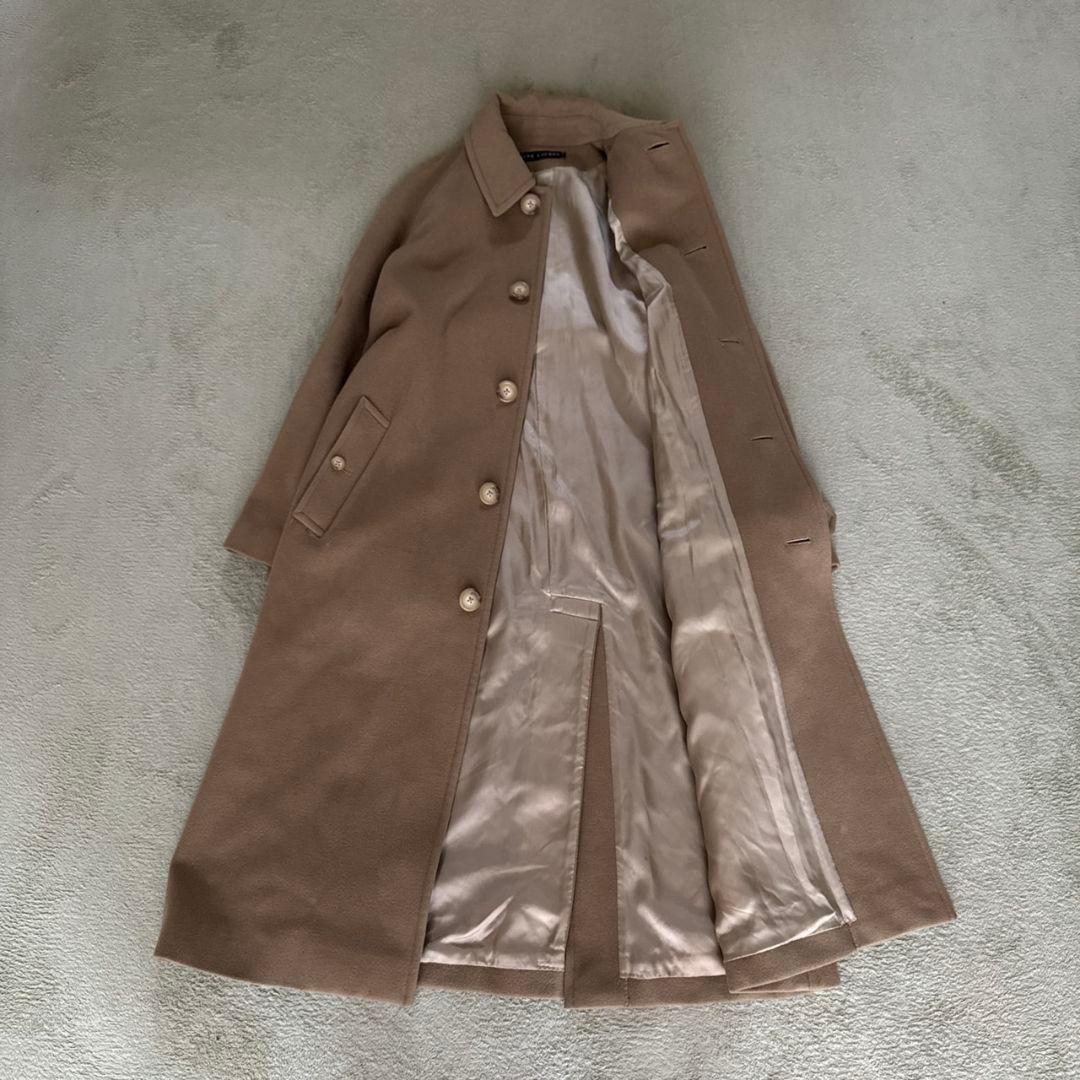 ラルフローレン カシミヤ混 ベルテッド ロングコート ベージュ 日本製