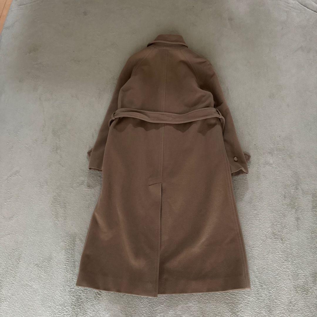 ラルフローレン カシミヤ混 ベルテッド ロングコート ベージュ 日本製