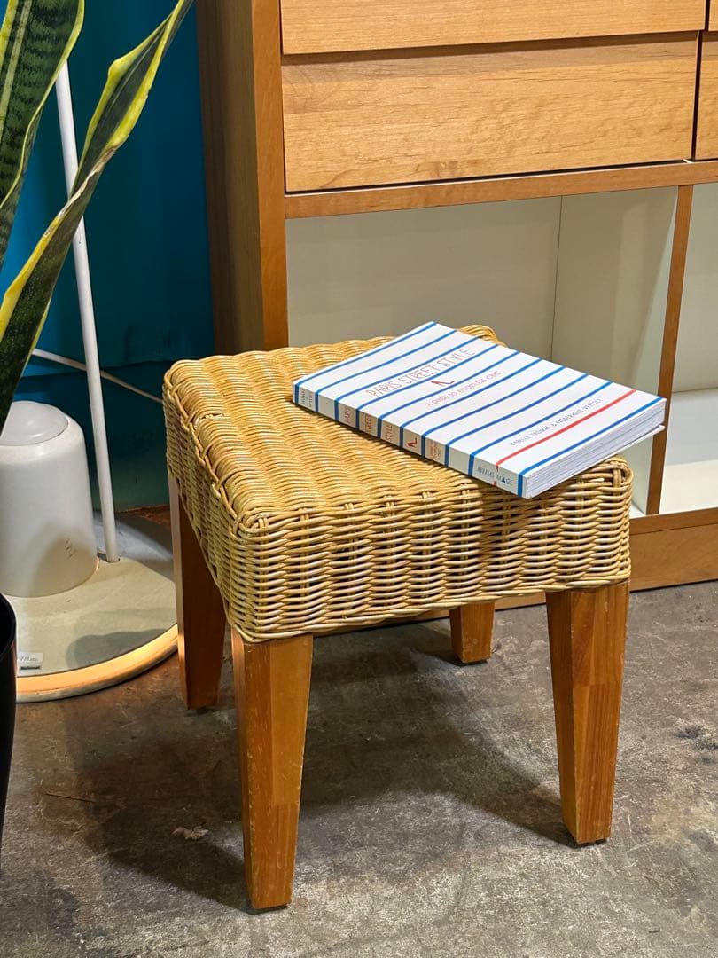 スクエアラタンスツール【monoroom町田】