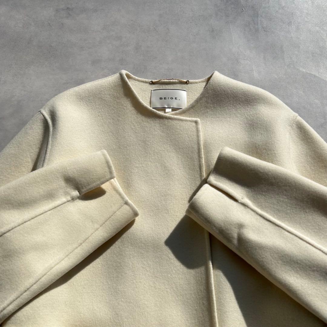 ♡美品♡　ベイジ　SAREショートコート　リバージャケット　ベルト付　定価6.4