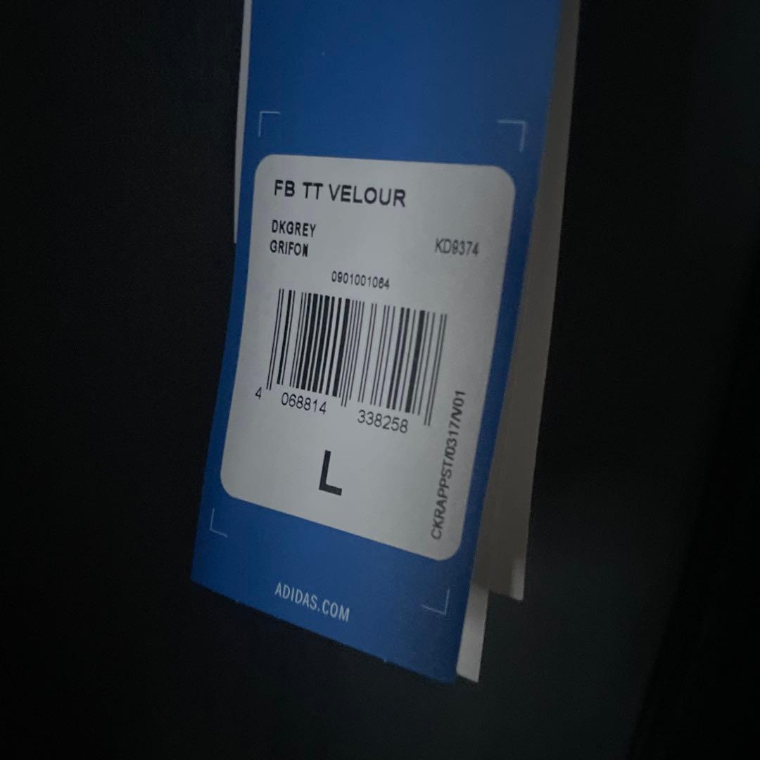 adidasベロアトラックジャケットTOP 新品 グレー元値14300
