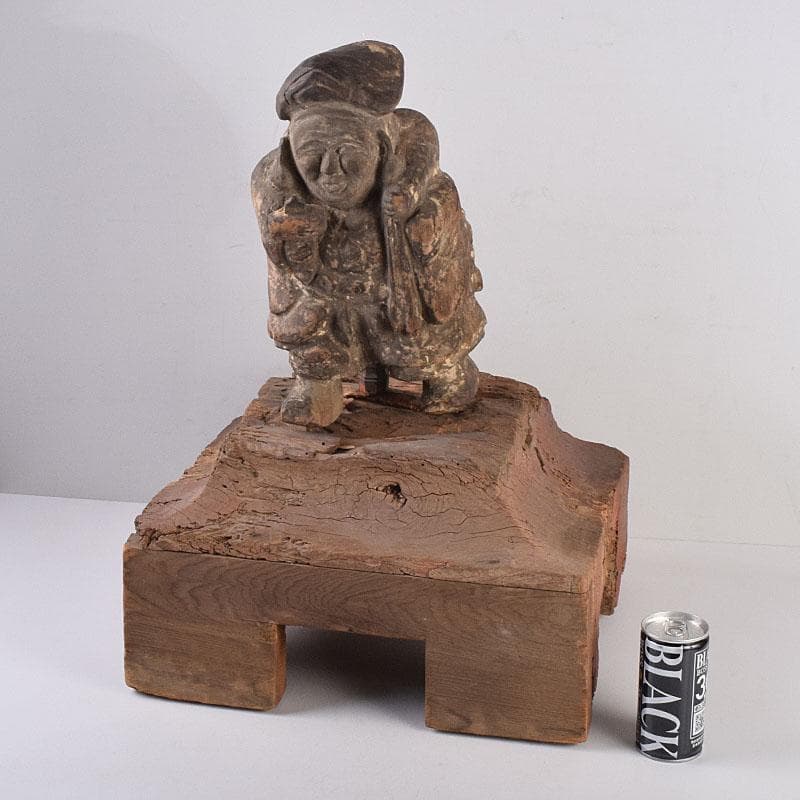 時代木彫　大黒天　仏像　縁起物　置物　N　8453A