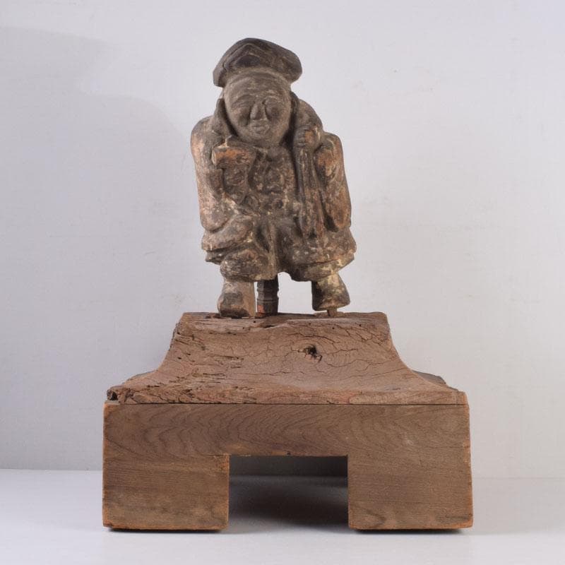 時代木彫　大黒天　仏像　縁起物　置物　N　8453A