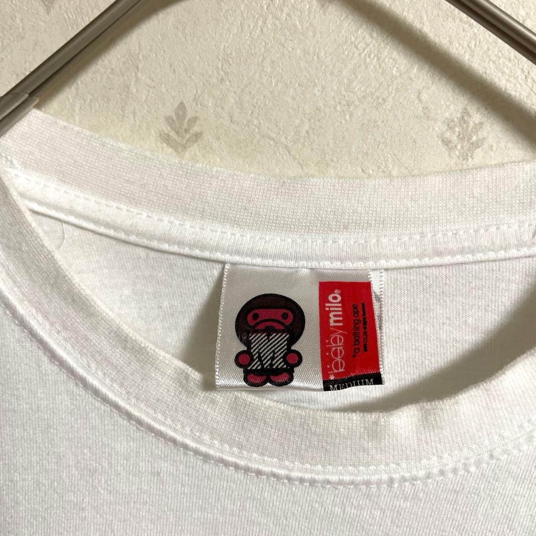 レア❗️アベイシングエイプ マリオ×ベビーマイロ プリント Tシャツ 白 M