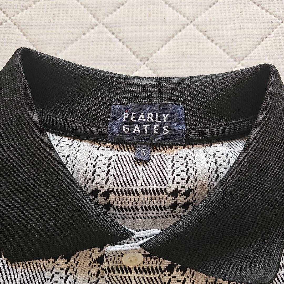 今季　PEARLY GATES チェック柄ポロシャツ サイズ5