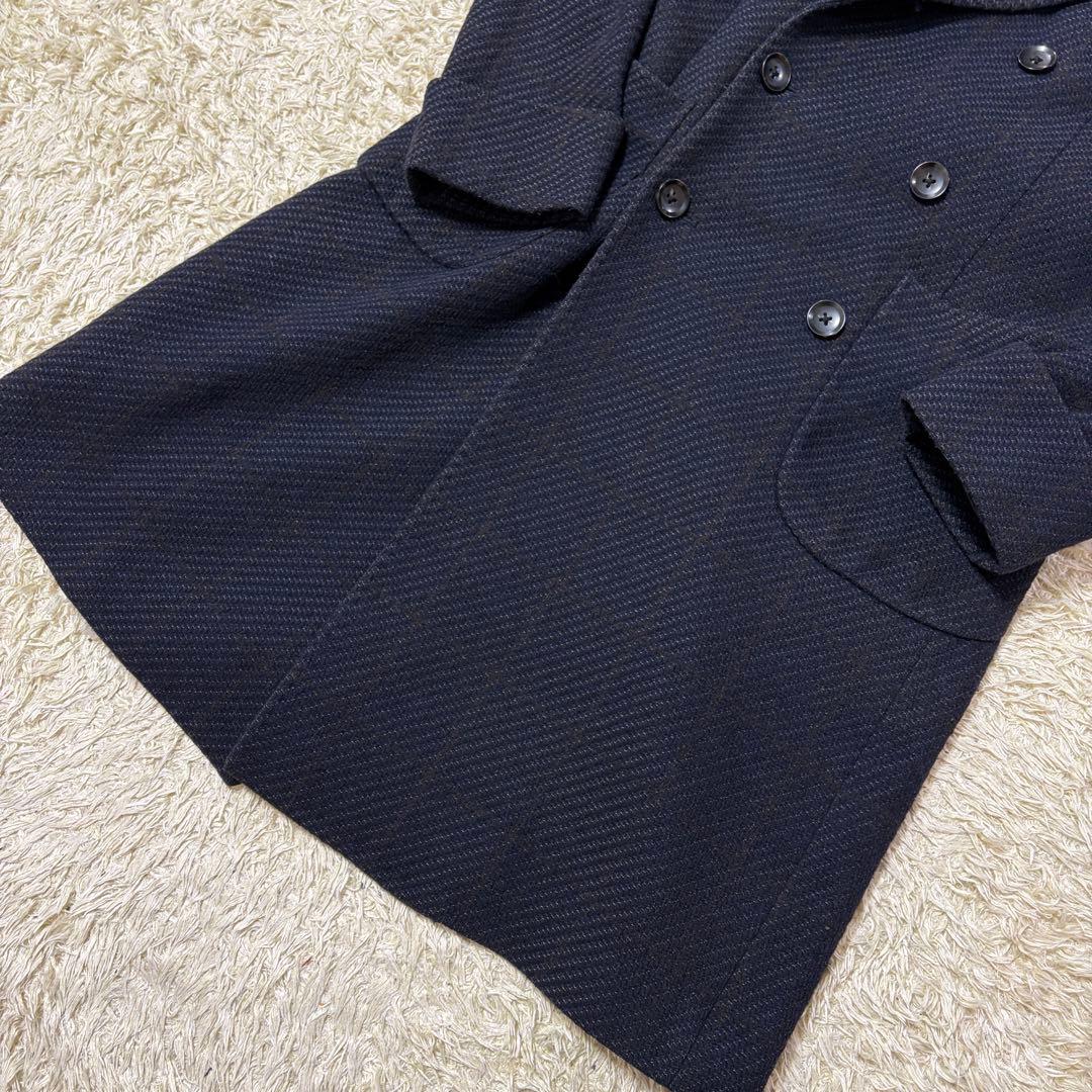 美品 尾州ウール ロングダブルブレスト チェスターコート スーツセレクト