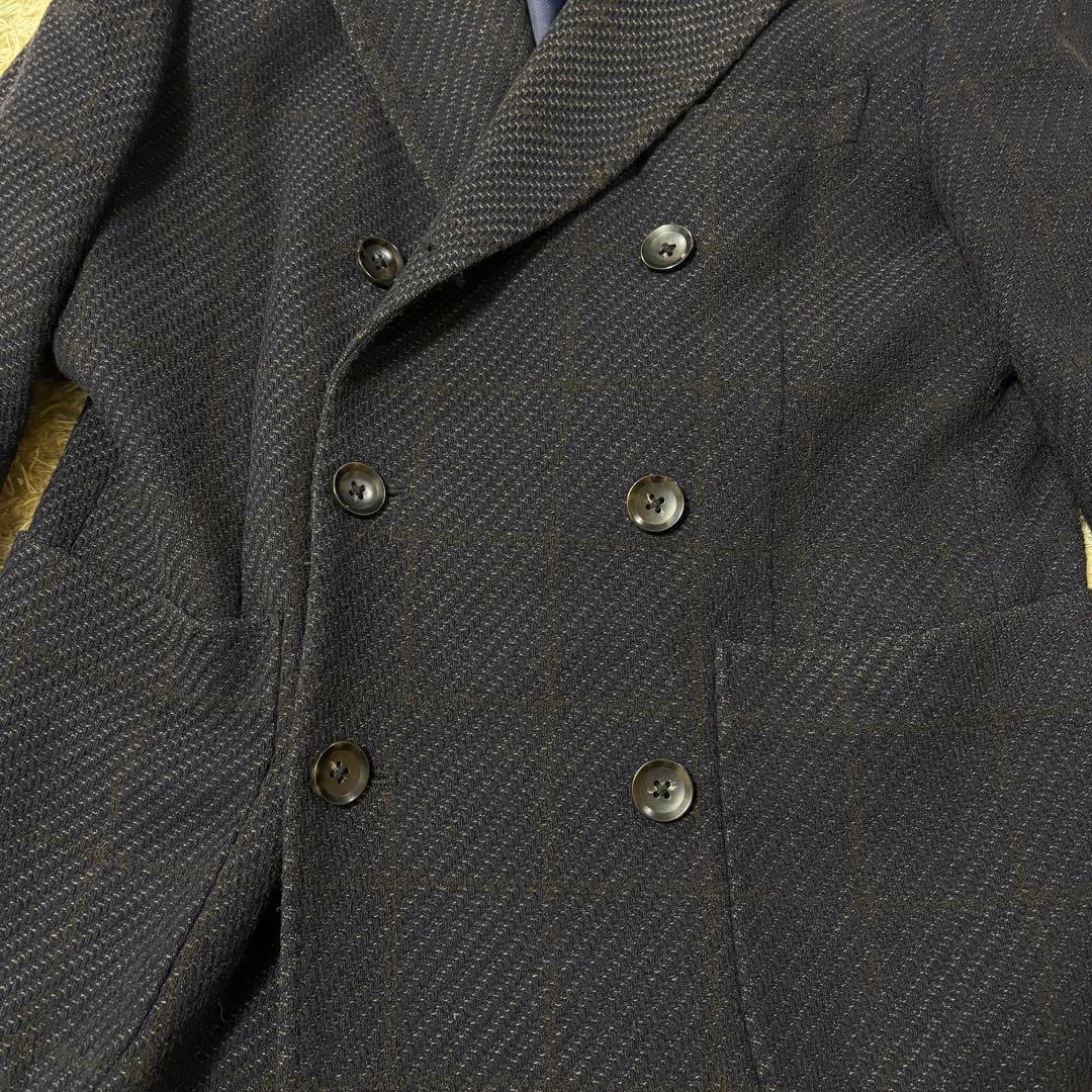 美品 尾州ウール ロングダブルブレスト チェスターコート スーツセレクト