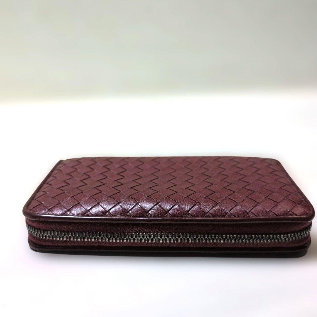 BOTTEGA VENETA イントレチャート ラウンドファスナー 赤