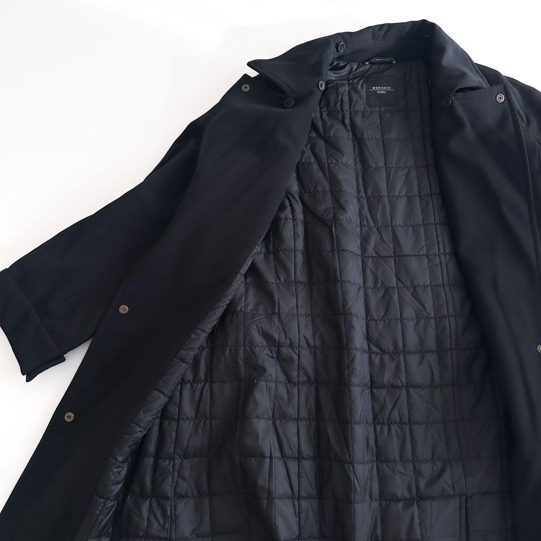 マックスマーラ ウィークエンド /中綿アウター トレンチコート 黒 40 ベルト