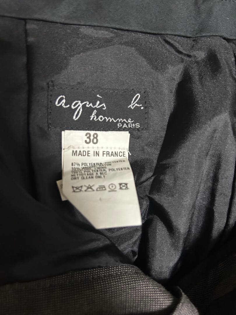 90's フランス製 agnes b. homme スラックス パンツ