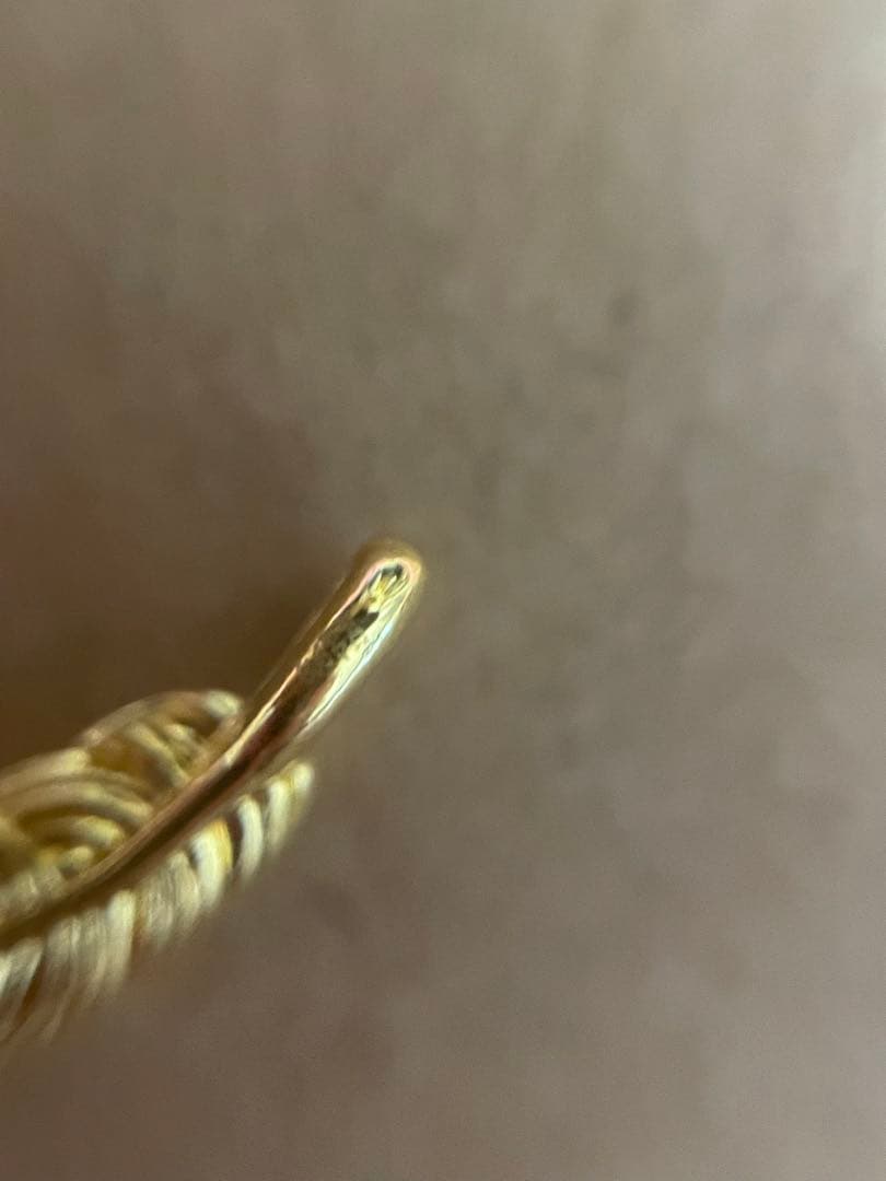 羽根　フェザー　トップ　ネックレス　ペンダント純金　足金999刻印