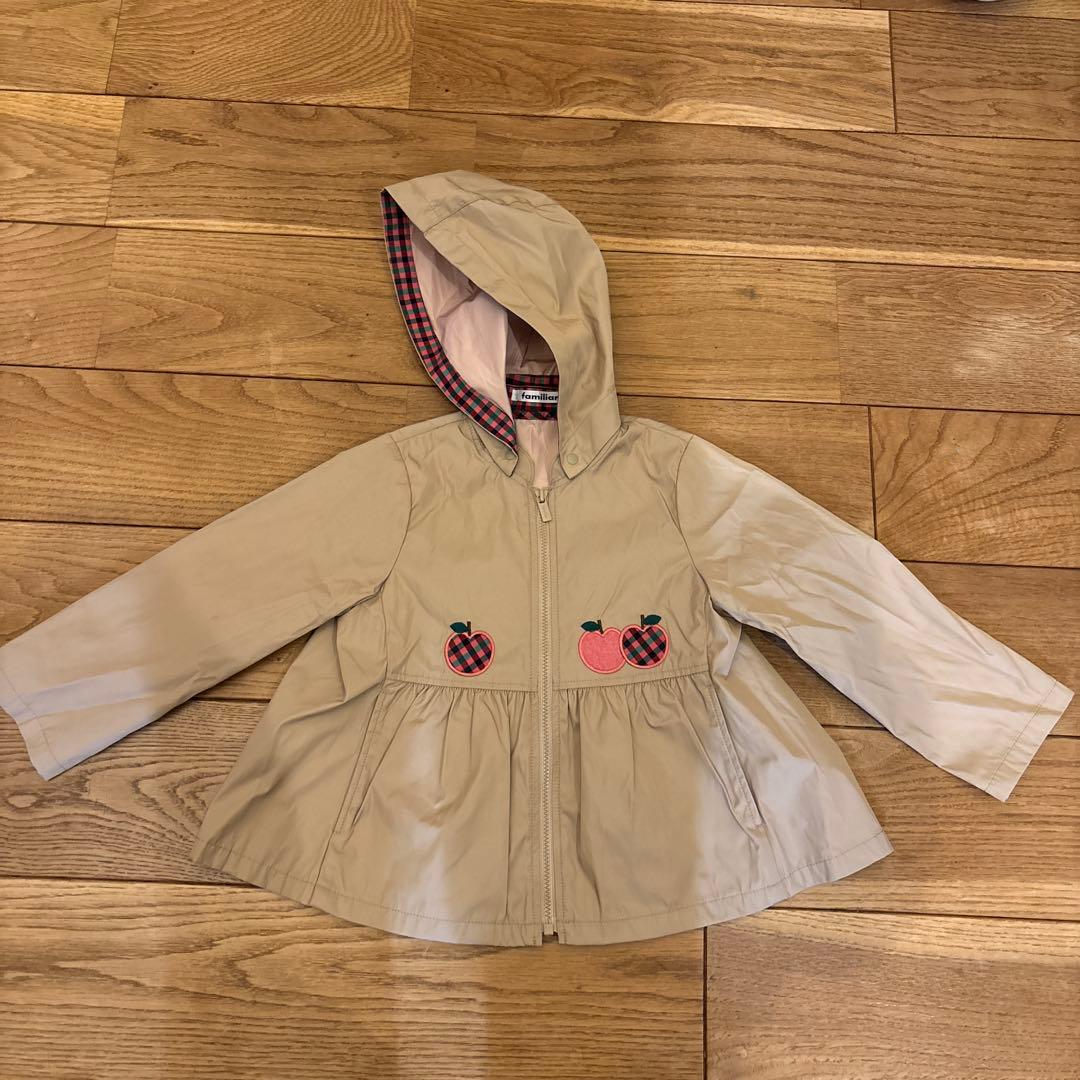 familiar フード付きジャケット 100cm ベージュ