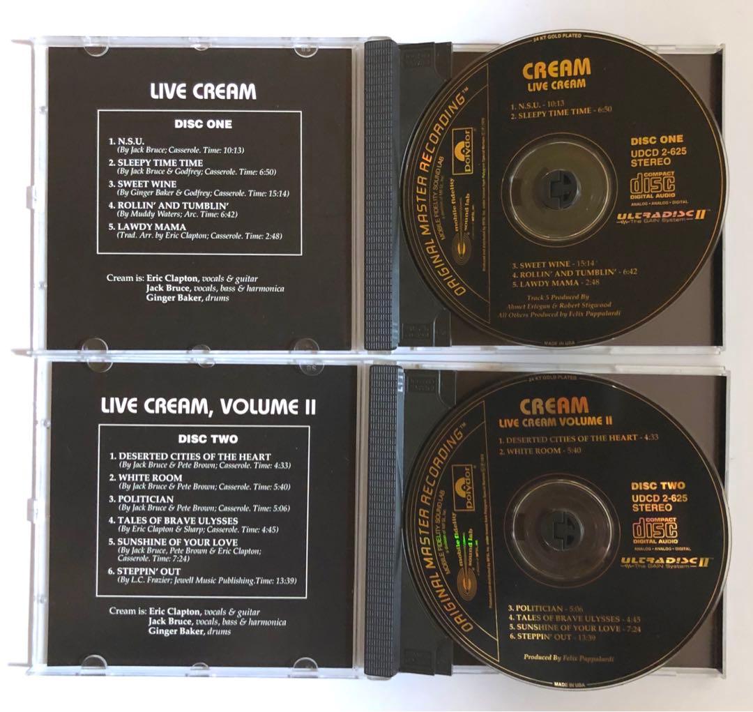 【希少モービルフィデリティー盤CD】クリーム　ライブ・クリーム I & II