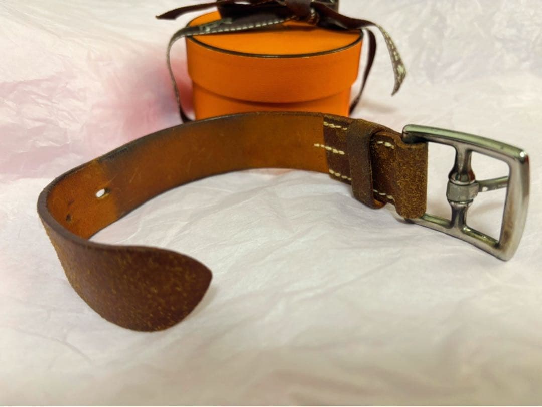 RAME0209マルジェラ期 エルメス エトリヴィエール レザーバングル