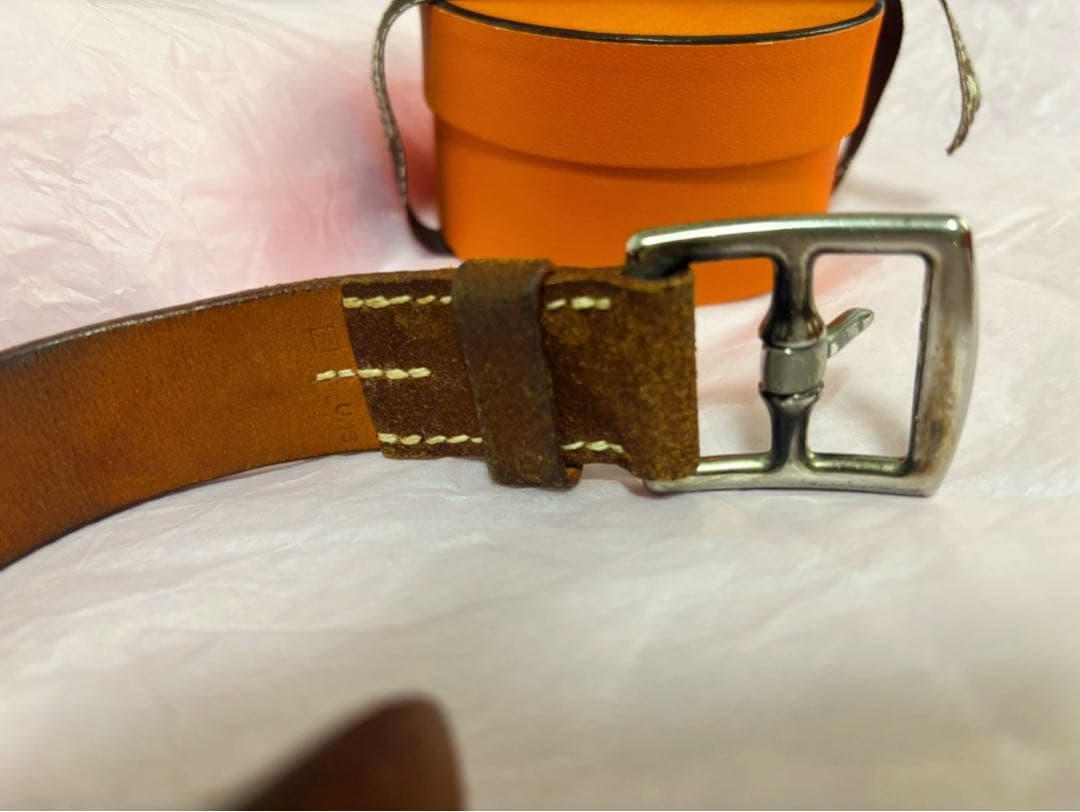 RAME0209マルジェラ期 エルメス エトリヴィエール レザーバングル