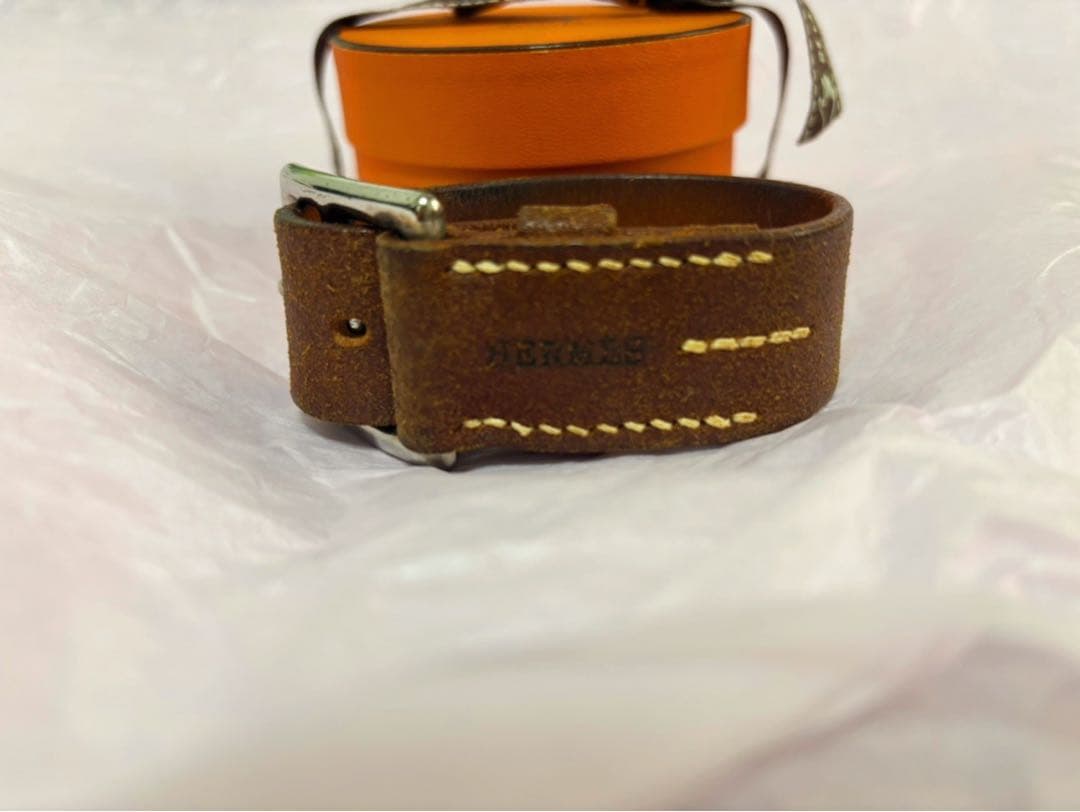 RAME0209マルジェラ期 エルメス エトリヴィエール レザーバングル