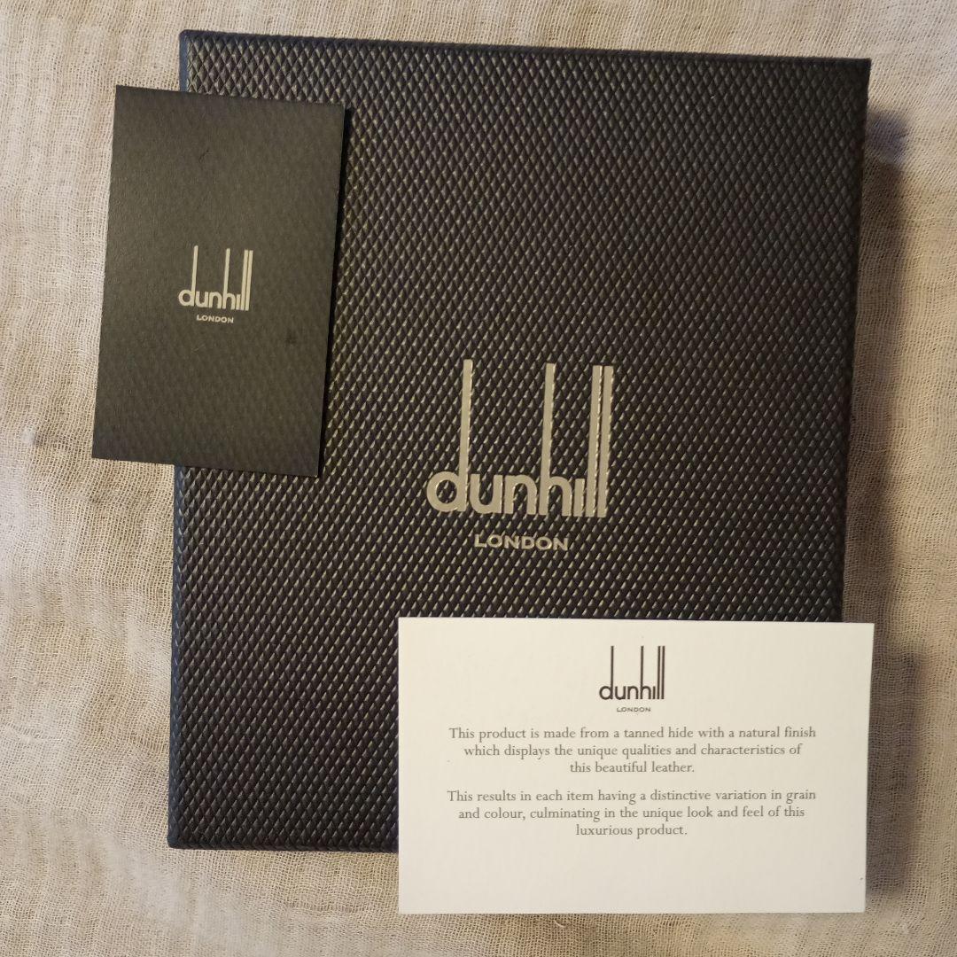 新品 ダンヒル dunhill ブラック 二つ折り財布 箱付き