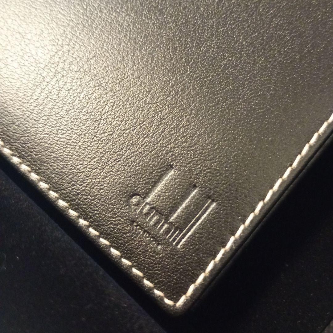 新品 ダンヒル dunhill ブラック 二つ折り財布 箱付き