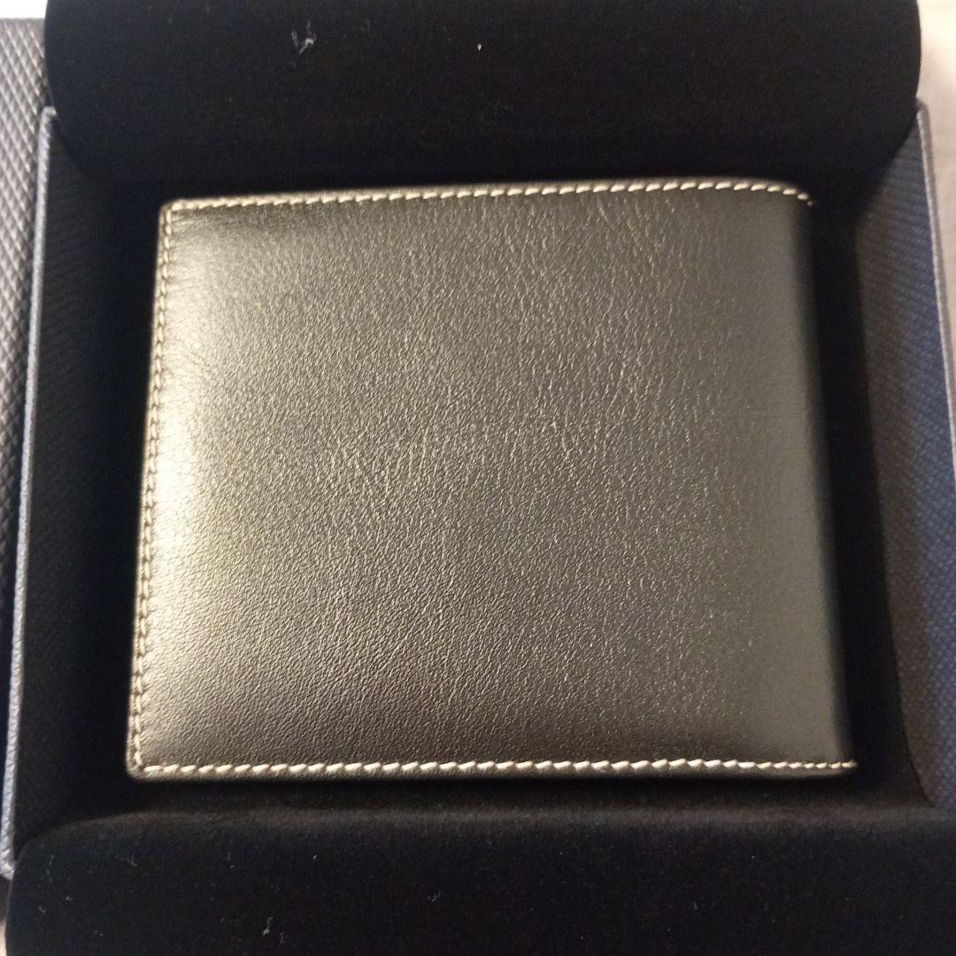新品 ダンヒル dunhill ブラック 二つ折り財布 箱付き