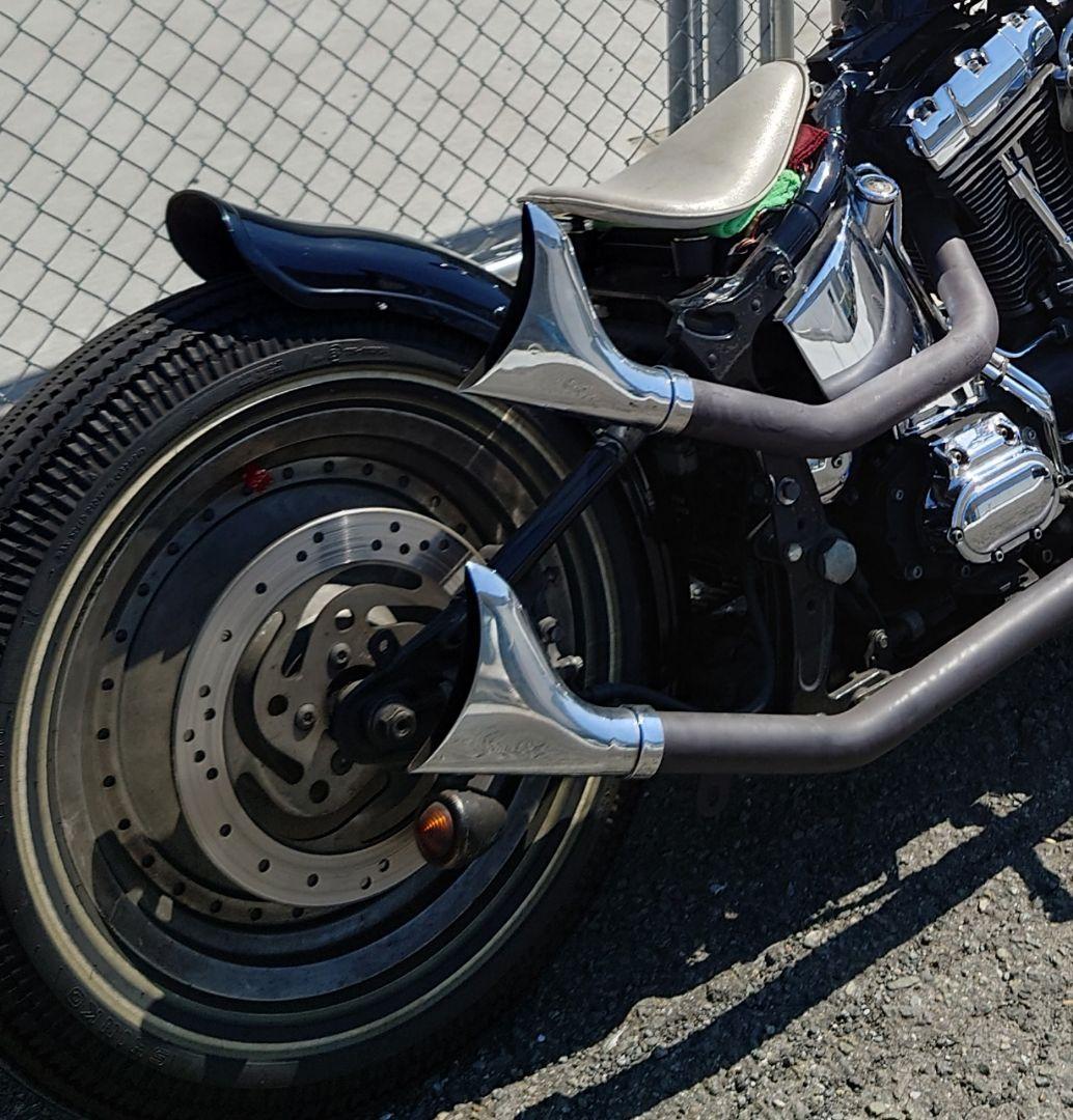 ２％er製　フィッシュテールマフラー 45φ(1-3/4インチ)【２個セット】