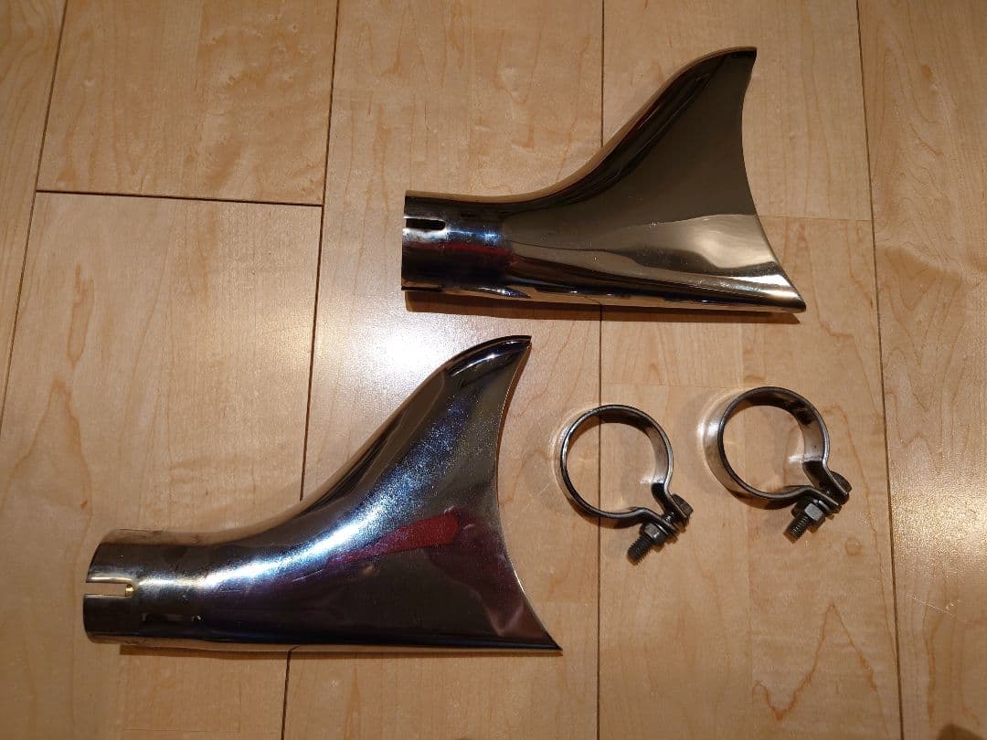 ２％er製　フィッシュテールマフラー 45φ(1-3/4インチ)【２個セット】