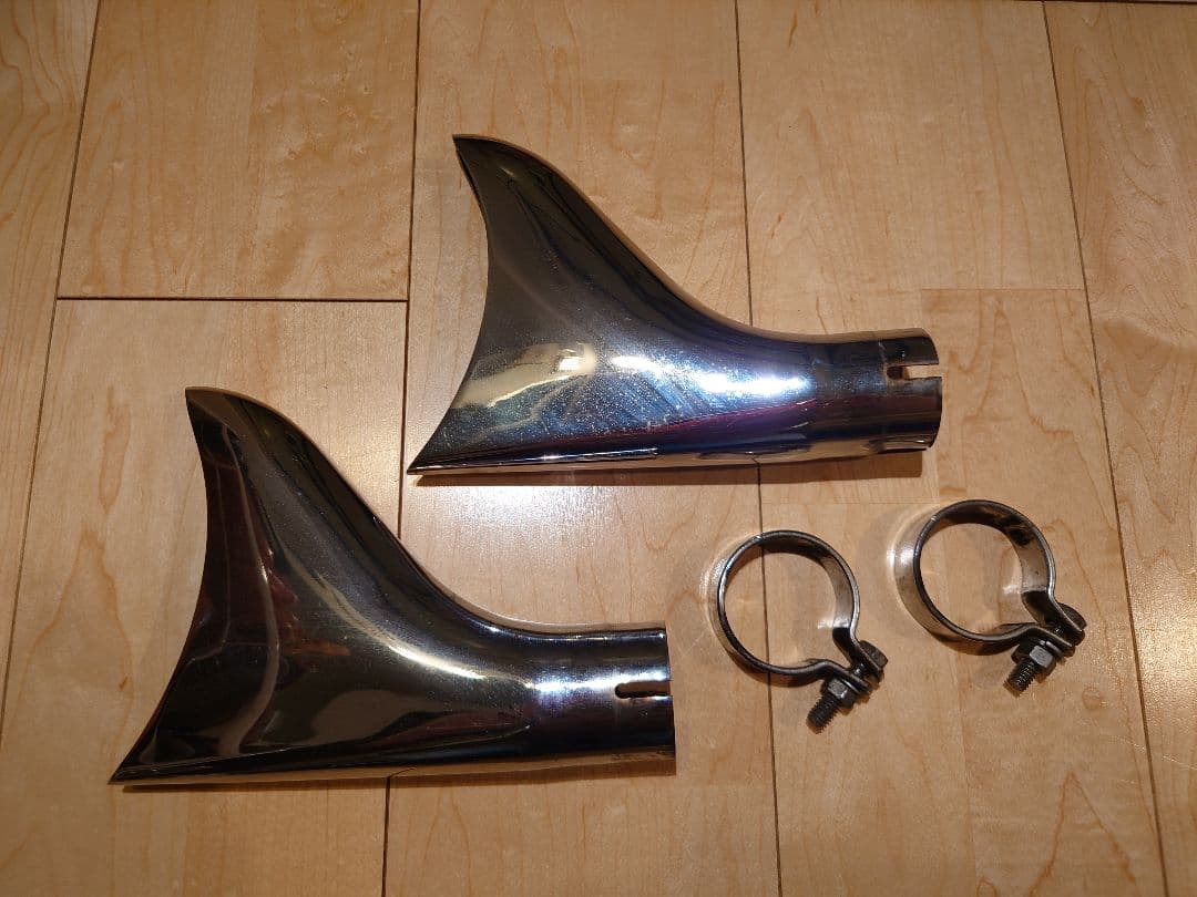 ２％er製　フィッシュテールマフラー 45φ(1-3/4インチ)【２個セット】