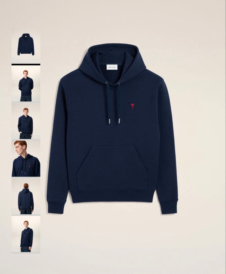 amiparis アミパリス オーガニックコットン パーカー ネイビー 正規品