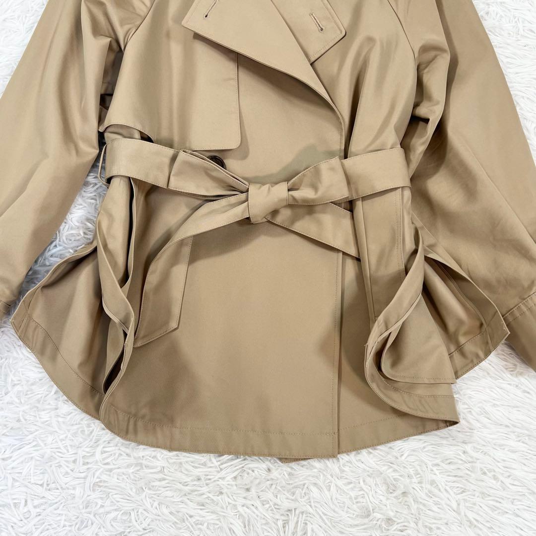 美品♡PLST リラクシーショートトレンチコート　ベルテッド　ドルマンスリーブ