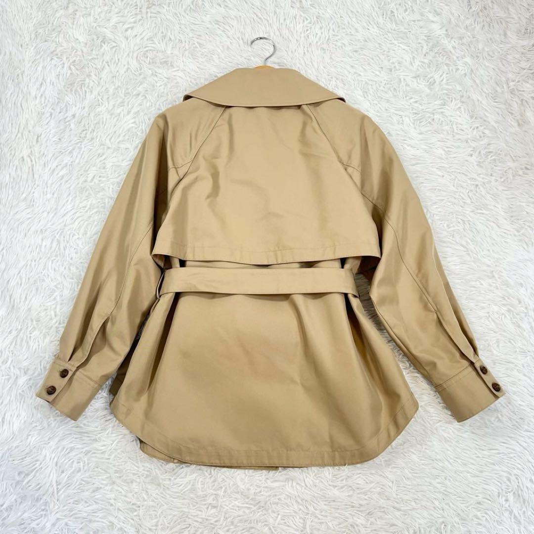 美品♡PLST リラクシーショートトレンチコート　ベルテッド　ドルマンスリーブ