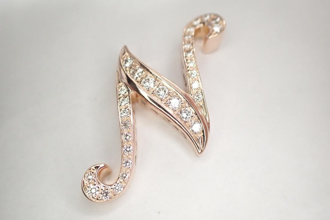 13/美品 ノンブル アルファ N ゆきざき K18 ダイヤ ペンダントトップ