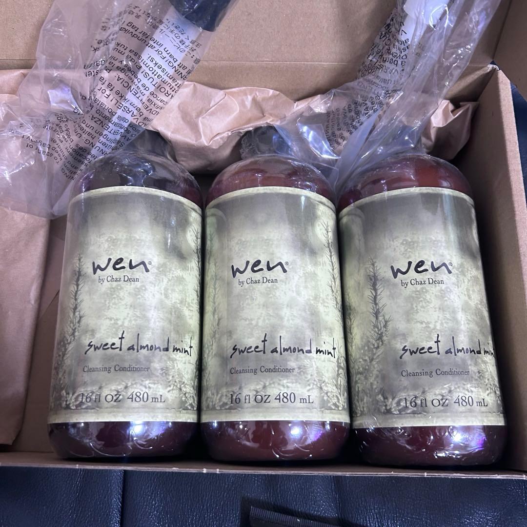 新品 ウェン クレンジング コンディショナー アーモンド 3本+クリーム1本