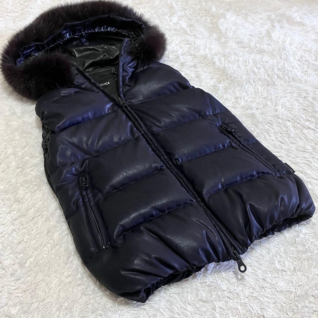 美品 デュベティカ 別注 ダウン ベスト カシミヤ ファー goccia