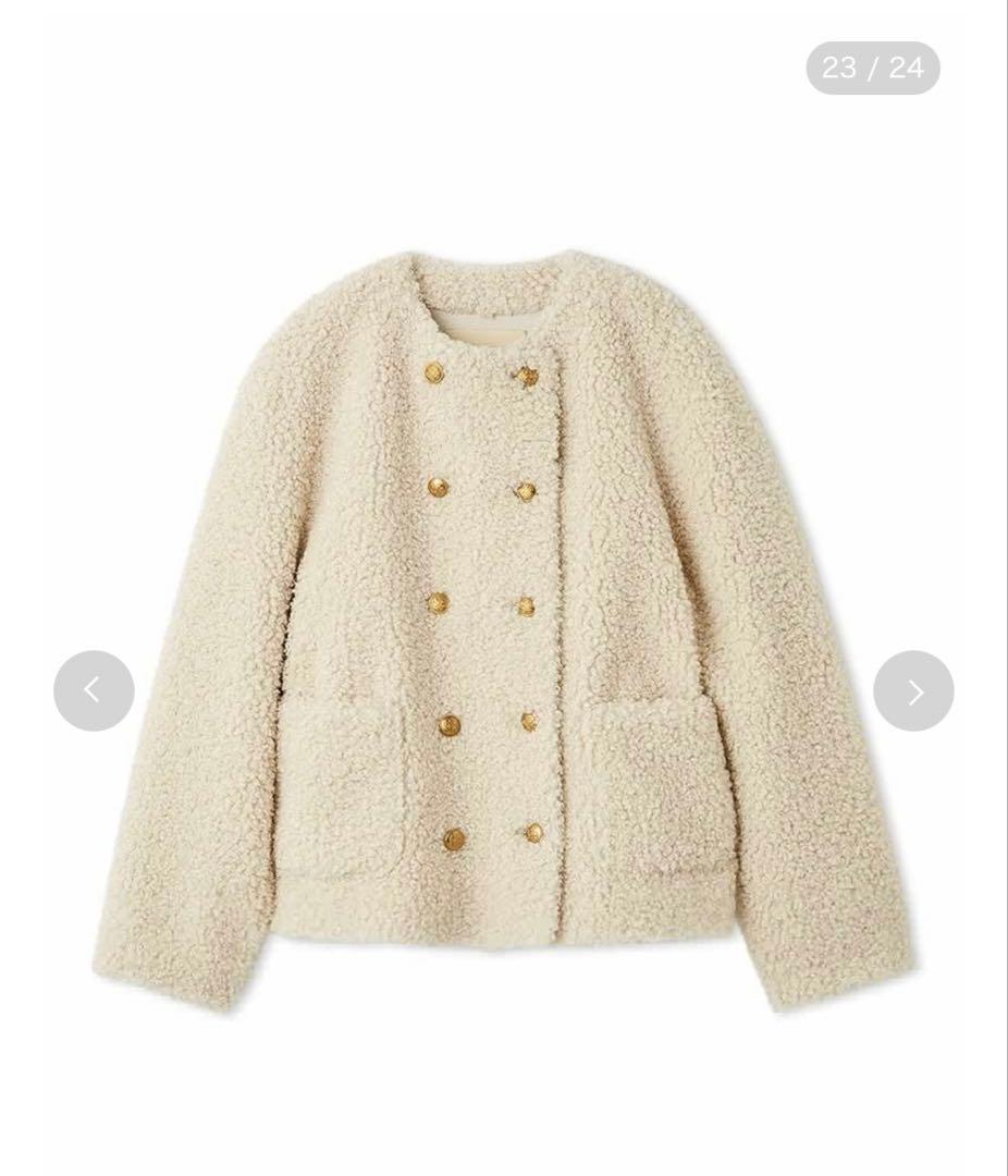 MilaOwen 金釦カールファージャケット