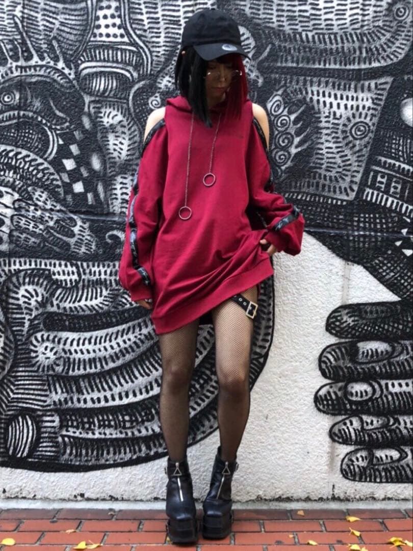 CuLLt パーカー ワンピース カルト オフショル Cullt レース リボン