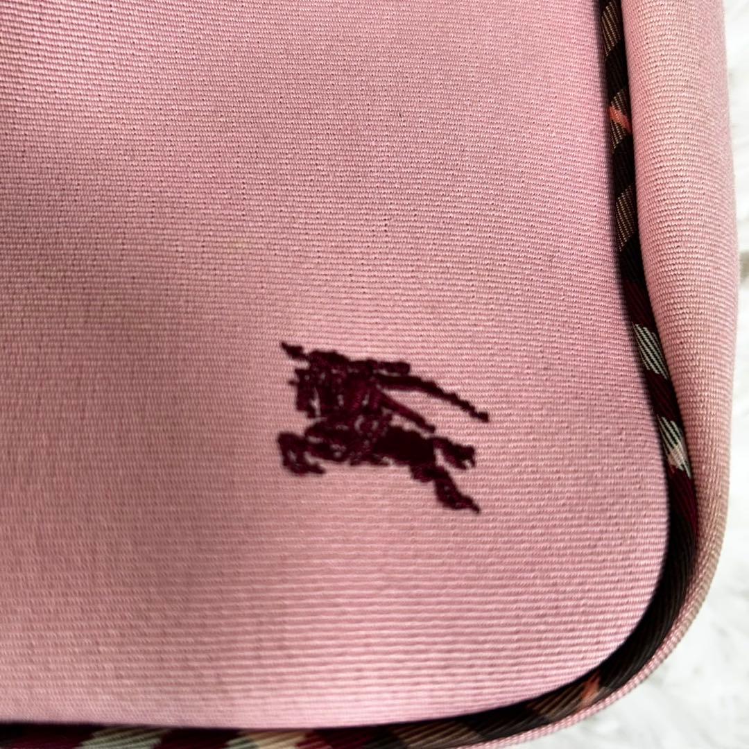 美品✨バーバリーブルーレーベル トートバッグ ノバチェック ホースロゴ 大容量