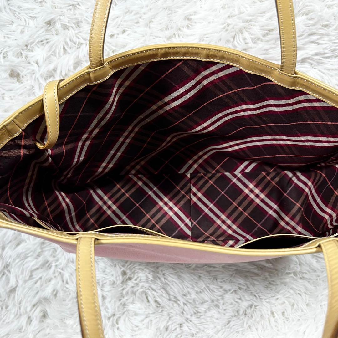 美品✨バーバリーブルーレーベル トートバッグ ノバチェック ホースロゴ 大容量