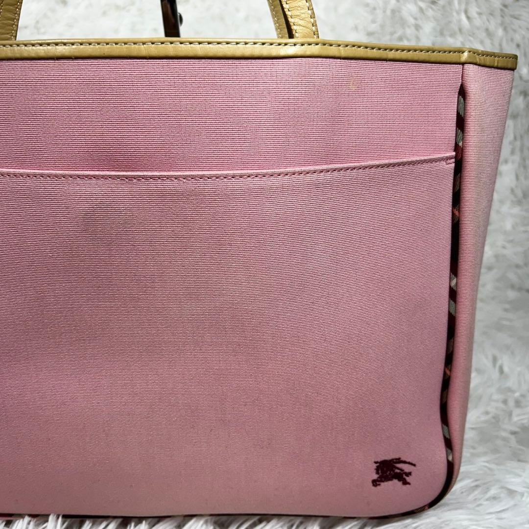 美品✨バーバリーブルーレーベル トートバッグ ノバチェック ホースロゴ 大容量