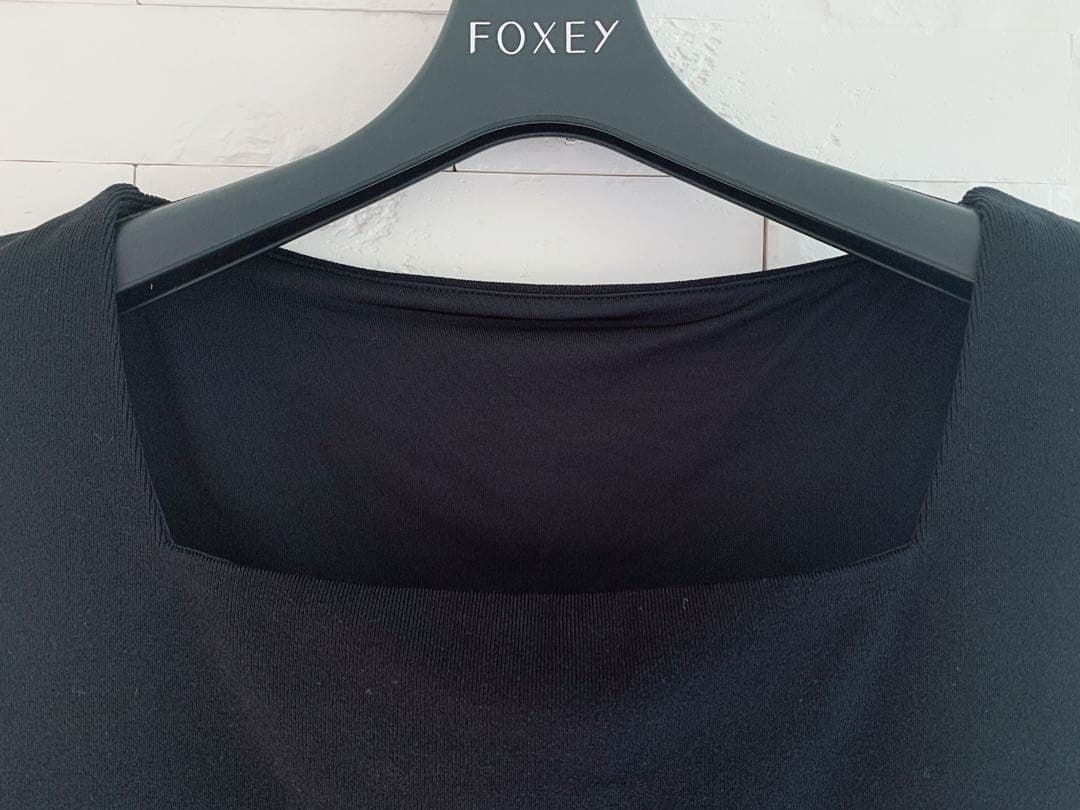 ★美品★FOXEY/フォクシータンクトップ 小顔タンク ストレッチリブ38
