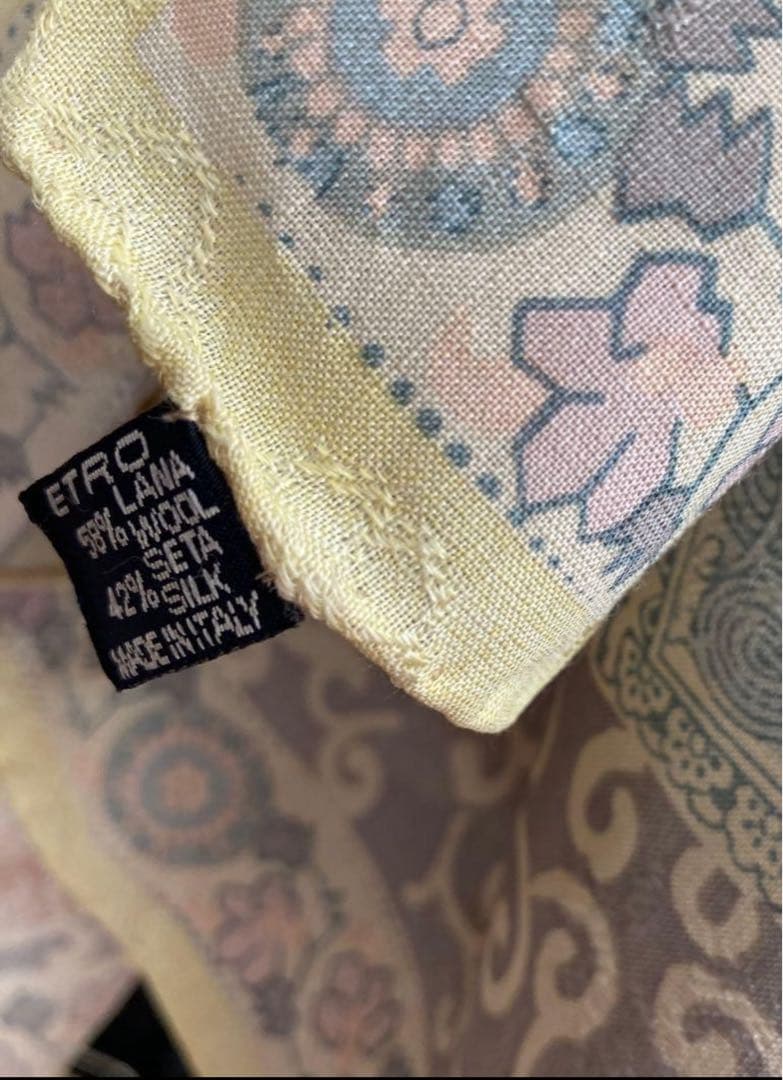 ロンポンさま　　　エトロ　ウールシルクストール　大判