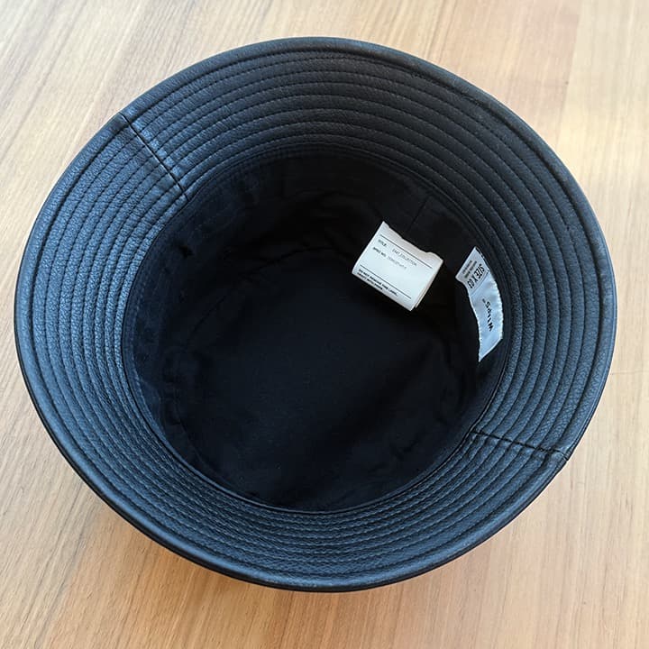 【超美品】WTAPS ダブルタップス レザー バケット ハット 黒 ブラック