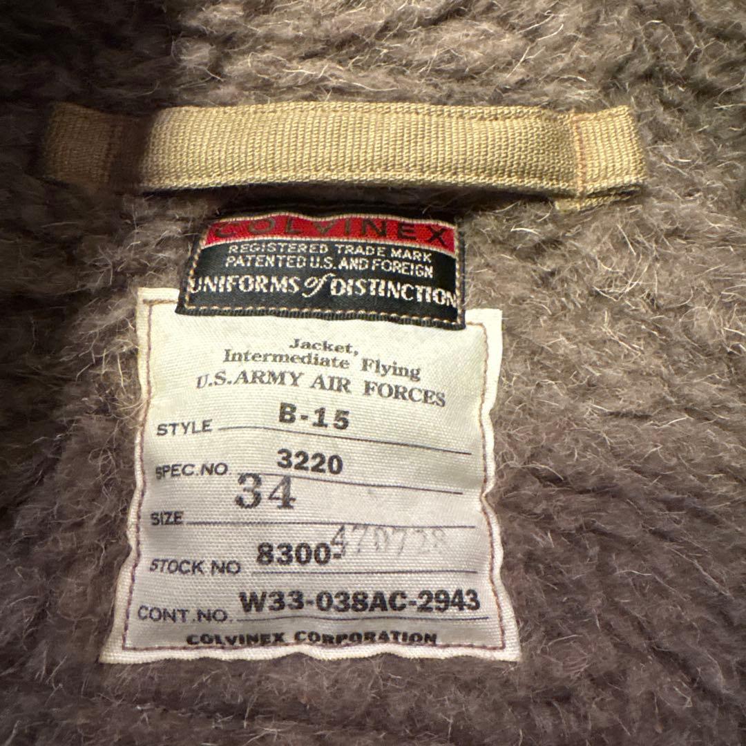 美used☆東洋バズリクソンズ☆COLVINEX☆B15ブライトジャケット☆34