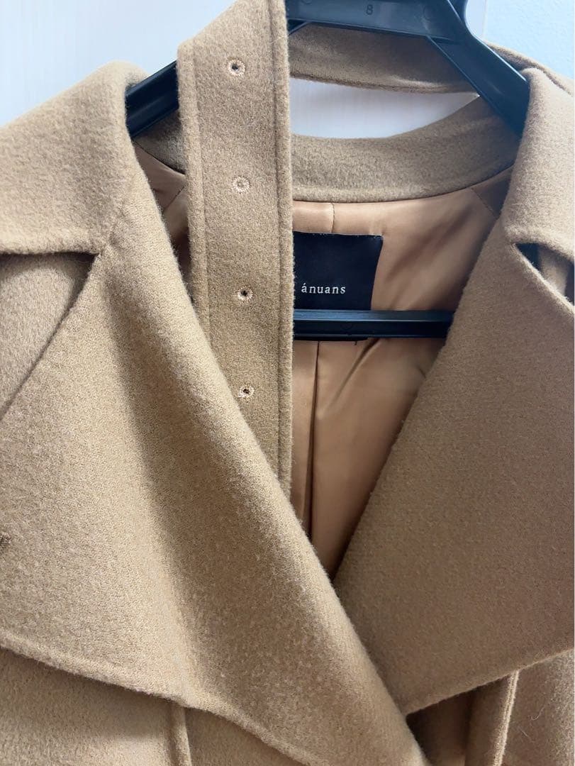 【美品】anuans リバーウールミドルトレンチコート